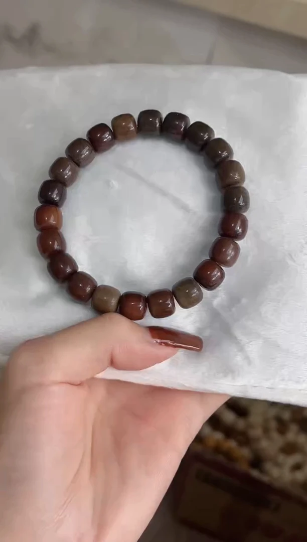 手串菩提根/象牙果干磨桶珠9*10mm手串