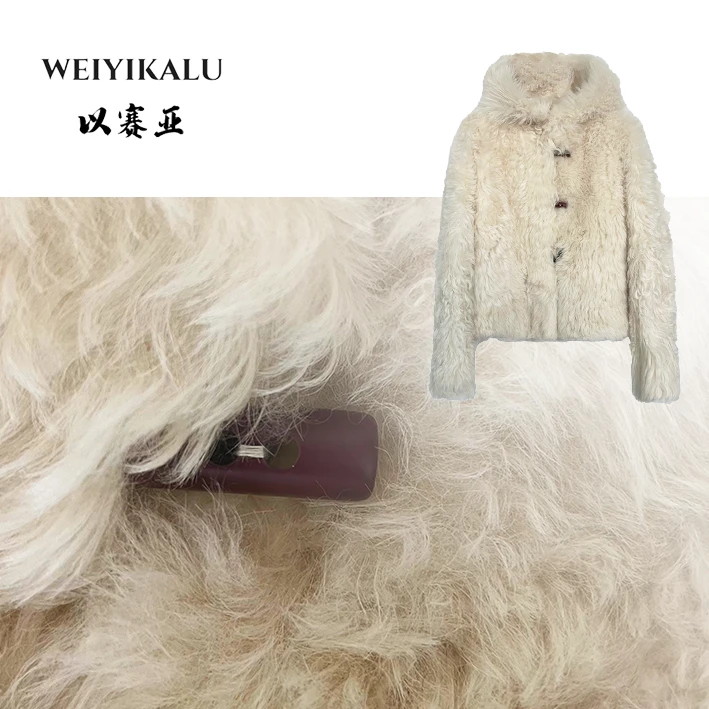 以赛亚 墨雨云烟 25年MD皮草连帽美杜莎皮毛一体廓形外套女 88093