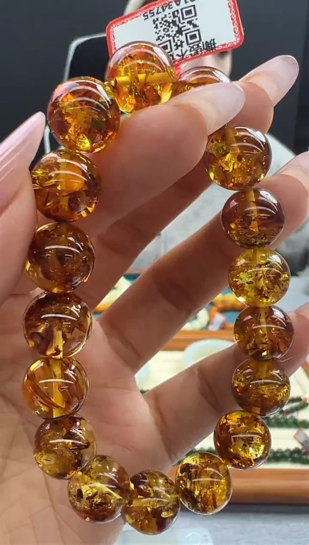 【闪购商品】琥珀手链未镶嵌686秒拍号