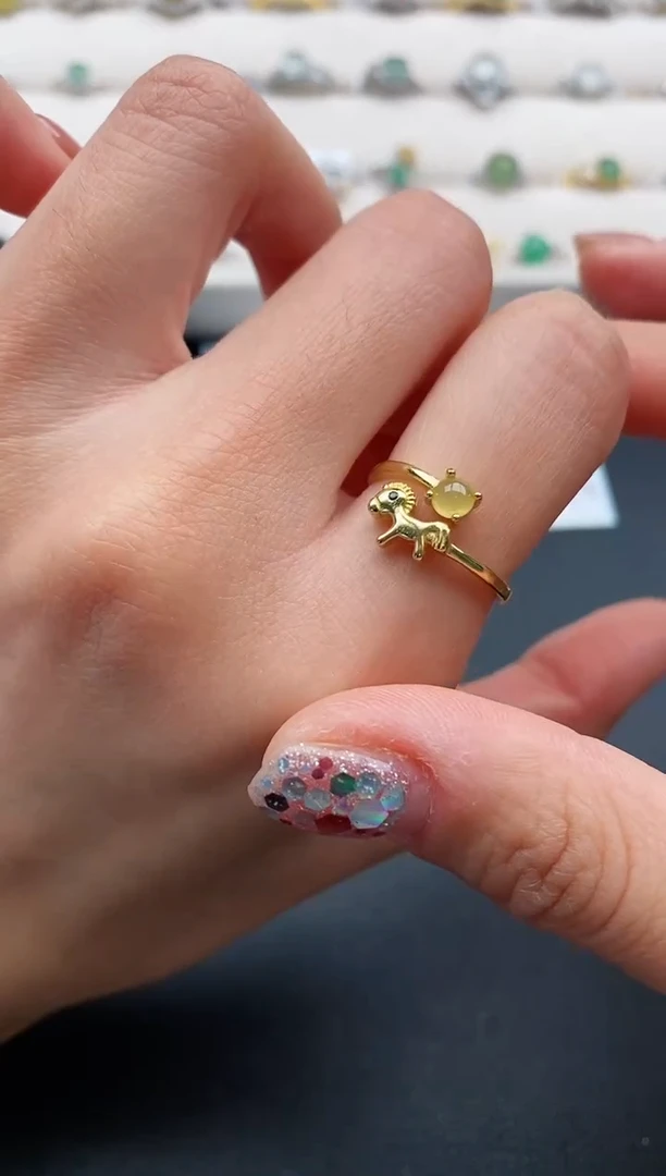 银S925镶嵌戒指翡翠1111111111+6