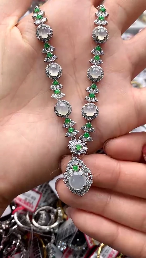 【闪购商品】翡翠戒指银S925镶嵌44444444   1