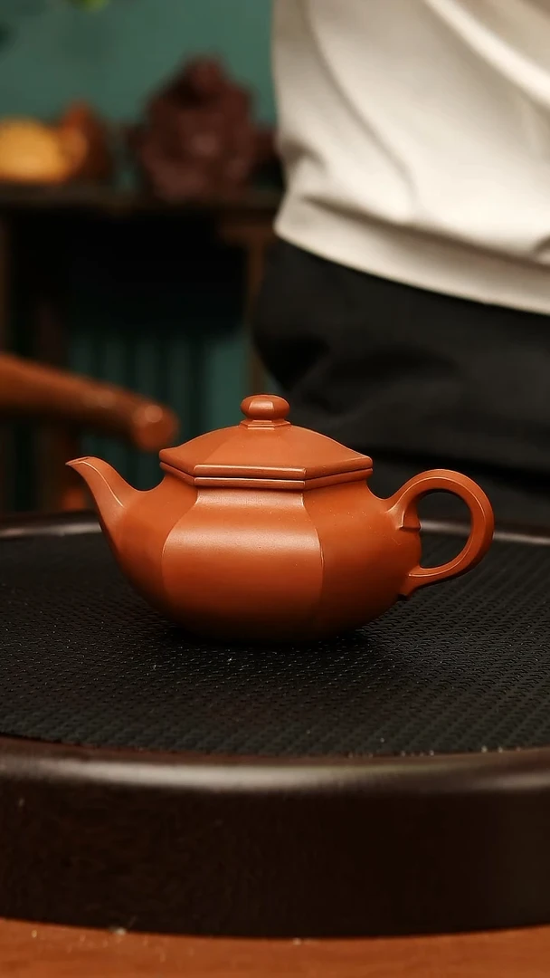 紫砂茶宠范精工六方仿古492