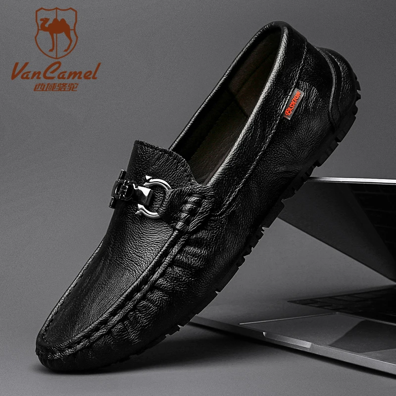 VANCAMEL/西域骆驼高档真皮休闲皮鞋透气市集特惠)软皮软底系百搭