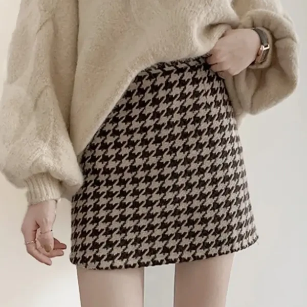 泡泡家【451-500】秋冬新款高腰显瘦百搭短裙短裤