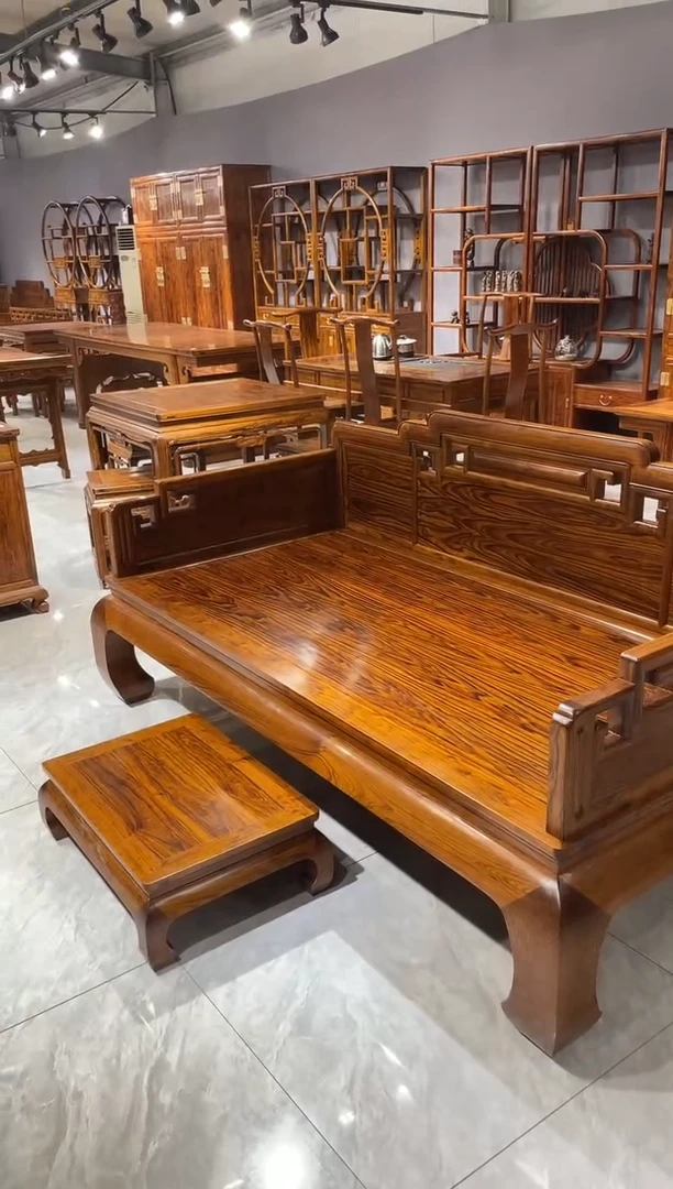 木罗汉床两件套家具