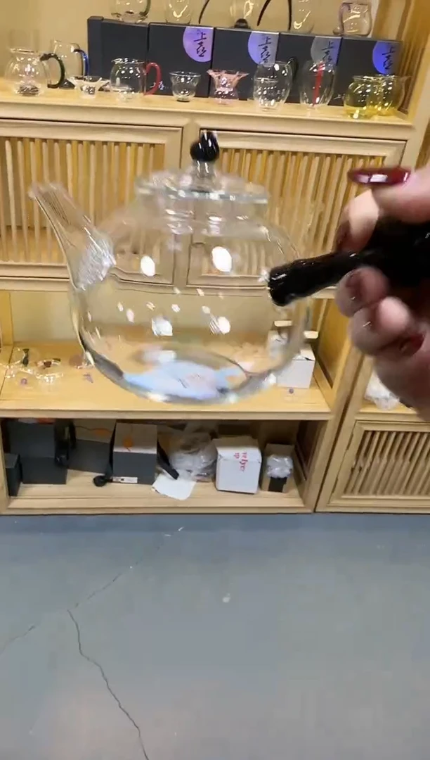 【闪购商品】烟灰色鹊语侧把壶