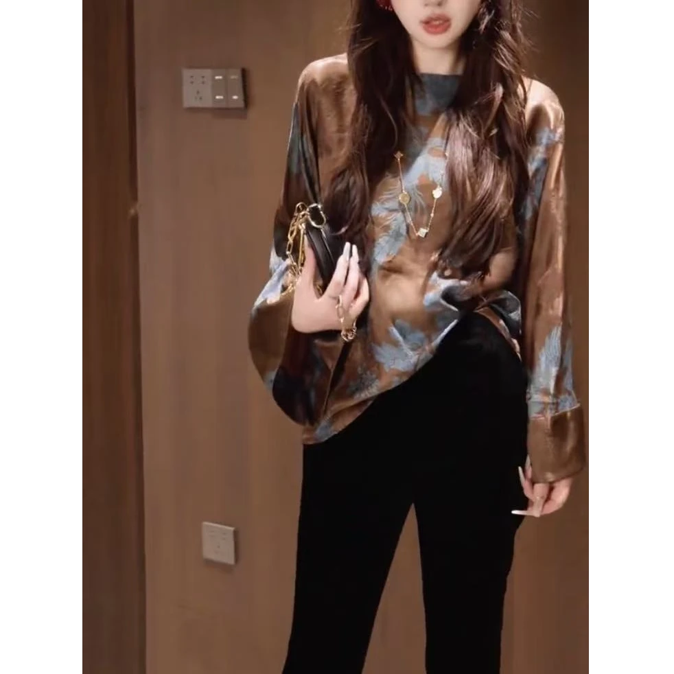 巨好看的新中式国风上衣女2025秋季新款宽松遮肉显瘦衣服