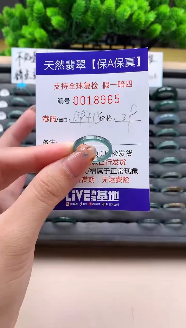 未镶嵌戒指翡翠天然  18965