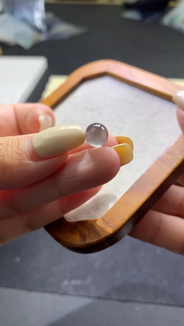 未镶嵌定制翡翠卡7.7mm