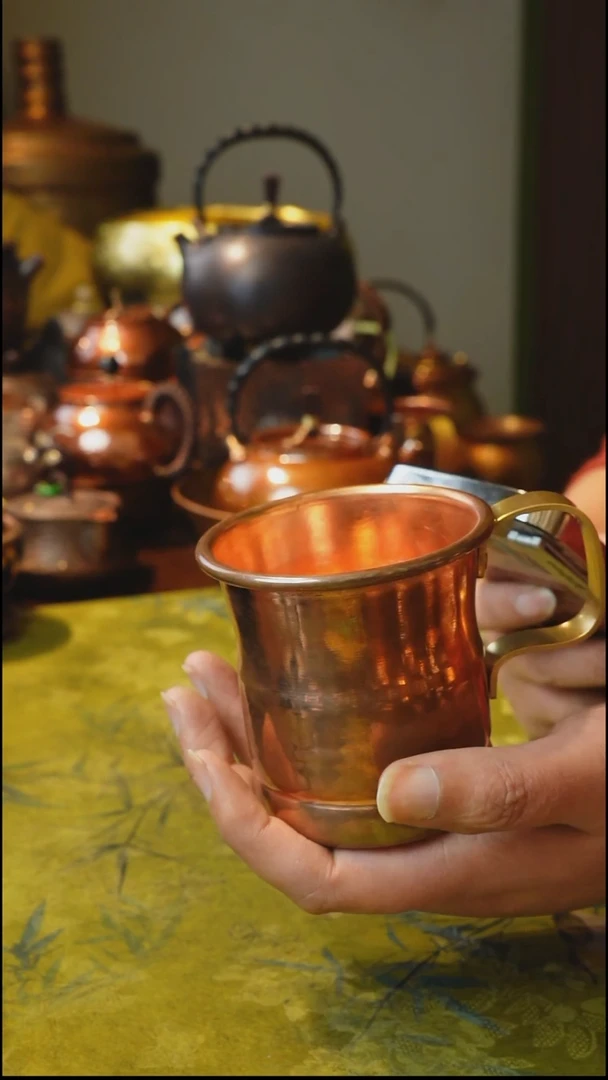 纯紫铜鸡尾酒杯子