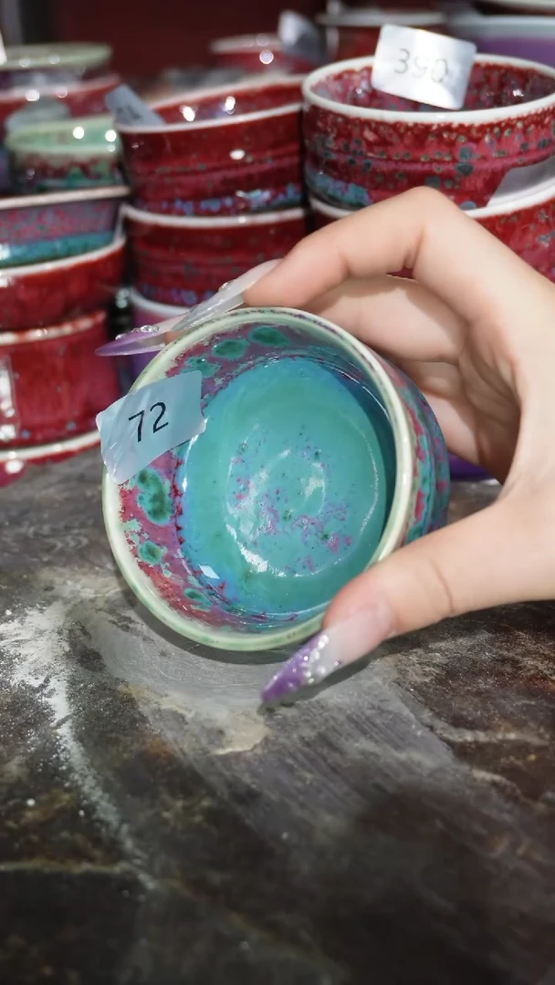 摆件陶精品窑变钧瓷茶器