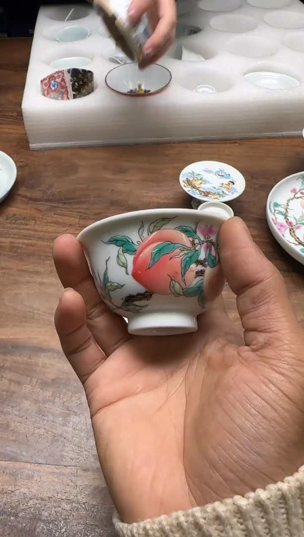 风*一儒堂 翡翠桃压手杯