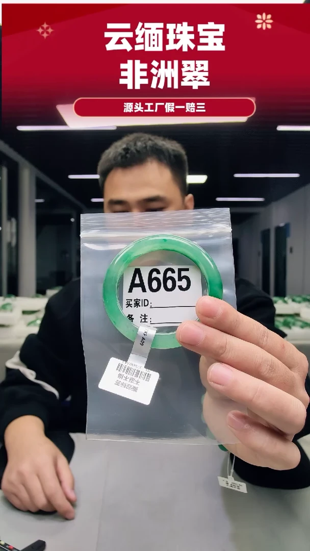 未镶嵌手镯石英质玉（非洲翠）56圈口A665
