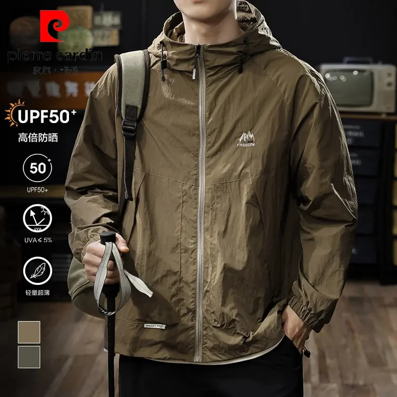 皮尔卡丹2025新款春夏新款速干凉感防晒衣男户外钓鱼防晒服潮休闲