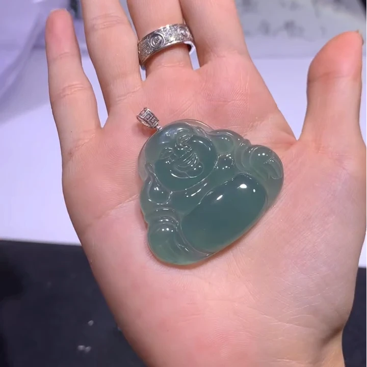 【逍遥严选】18K天然A货翡翠佛公吊坠*ZYX/03/多样性发/1件