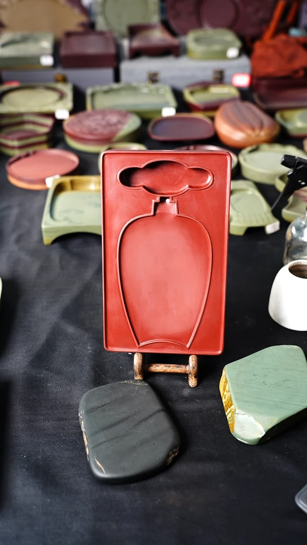 钟馗中坑老料8寸宝瓶砚