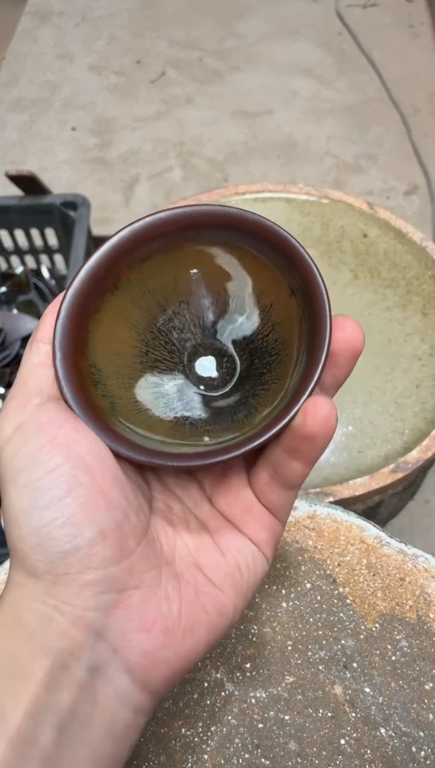 茶盏真柴烧建盏换点柴火