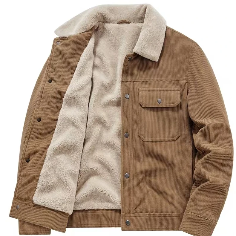 【201-400】男士秋冬时尚宽松加绒加厚保暖外套