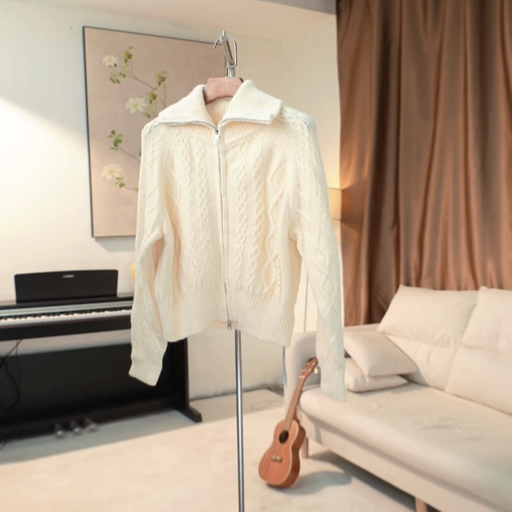D172 秋冬针织拉链毛衫女 20733
