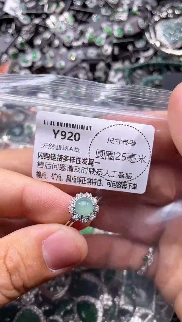 翡翠未镶嵌颈饰Y920戒指