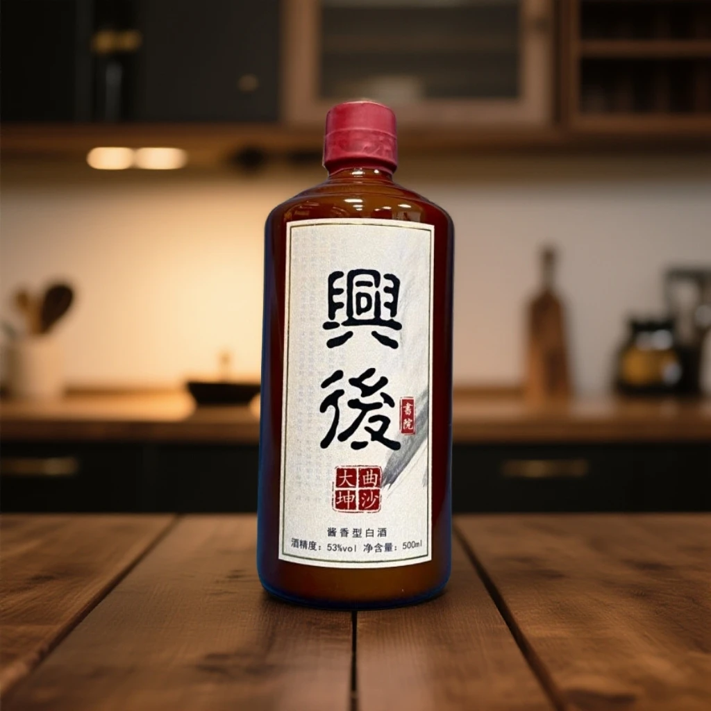 兴后【书院】整箱4瓶偏矛 风大曲坤沙酱香型白酒53%Vol500ml