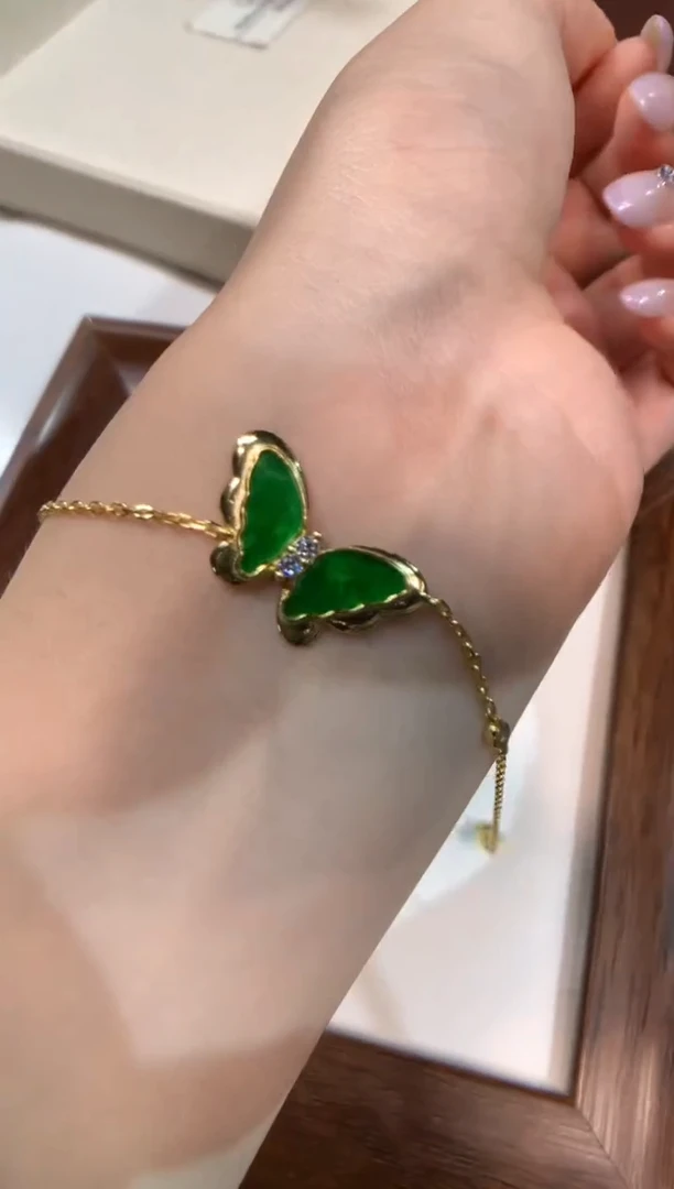 银S925镶嵌手链翡翠手链