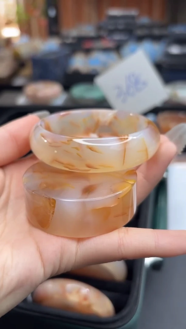 未镶嵌手镯石英质玉C119(57圈赠送镯心)