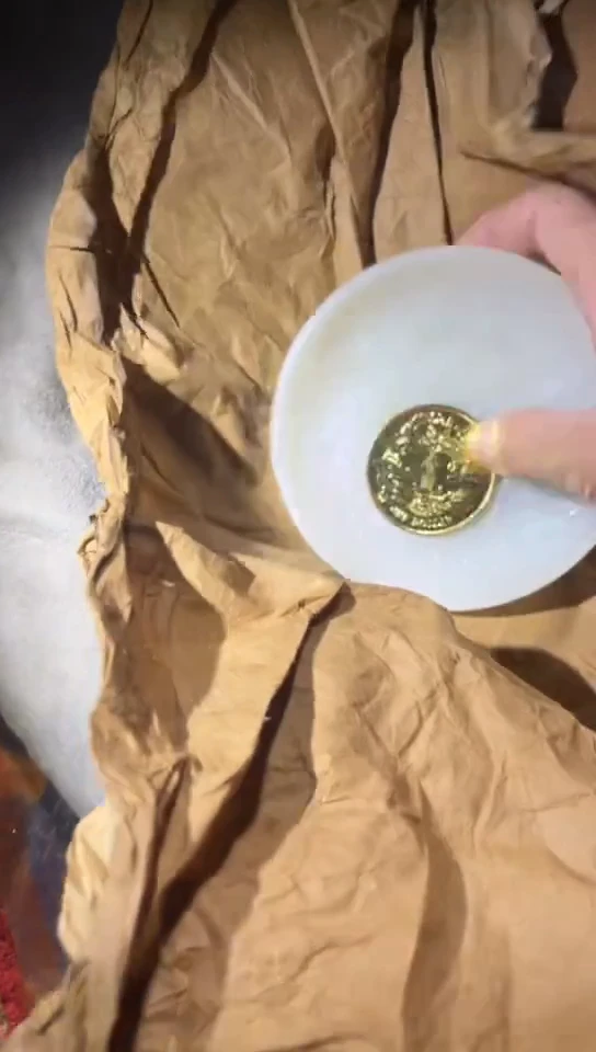 香榧木1个黑黑布布摆件链接三人盘带1圆（不带布）