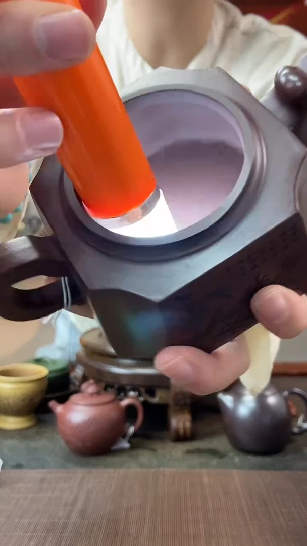 四方抽角龙尊 家藏老紫泥