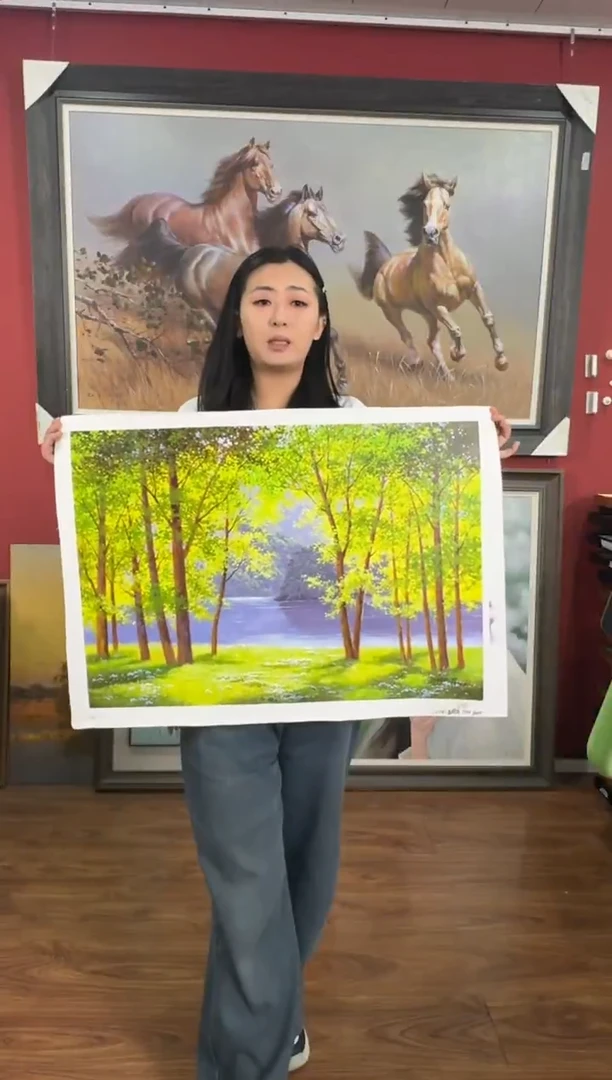 油画【65号】约50*70cm丨朝鲜原创纯手绘孤品油画丨顺丰包邮