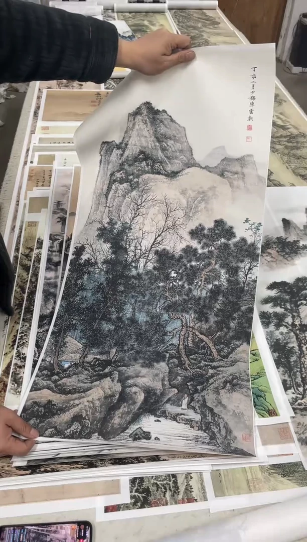 29陈少梅山水 微喷复刻