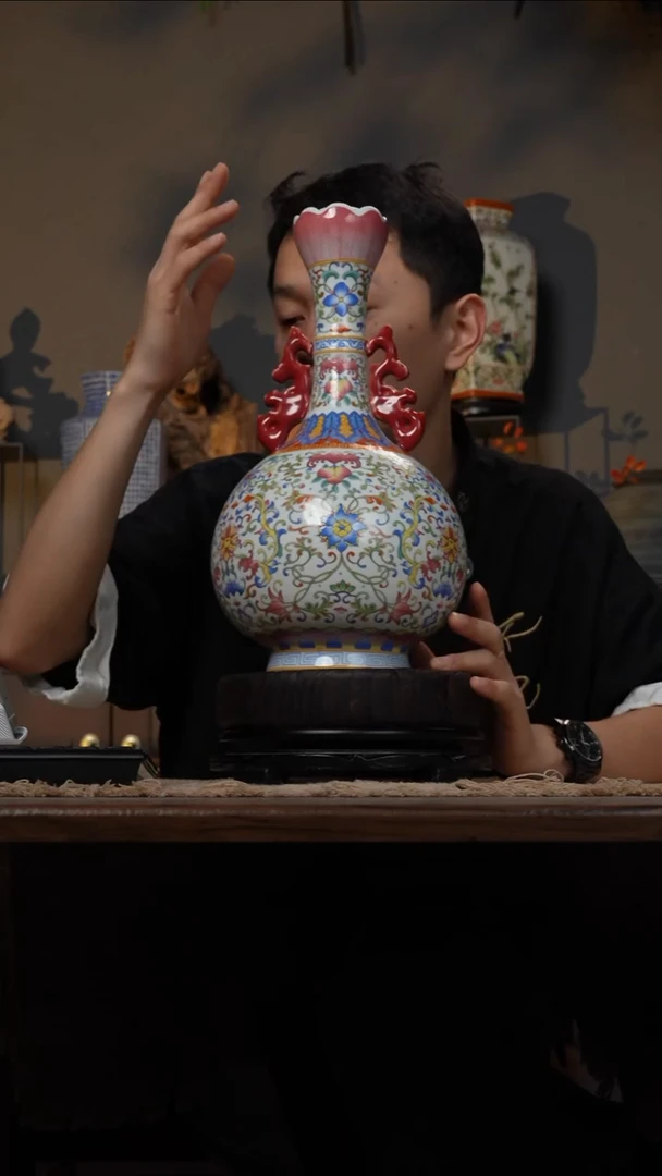 摆件WN问泥景德镇陶瓷花瓶摆件