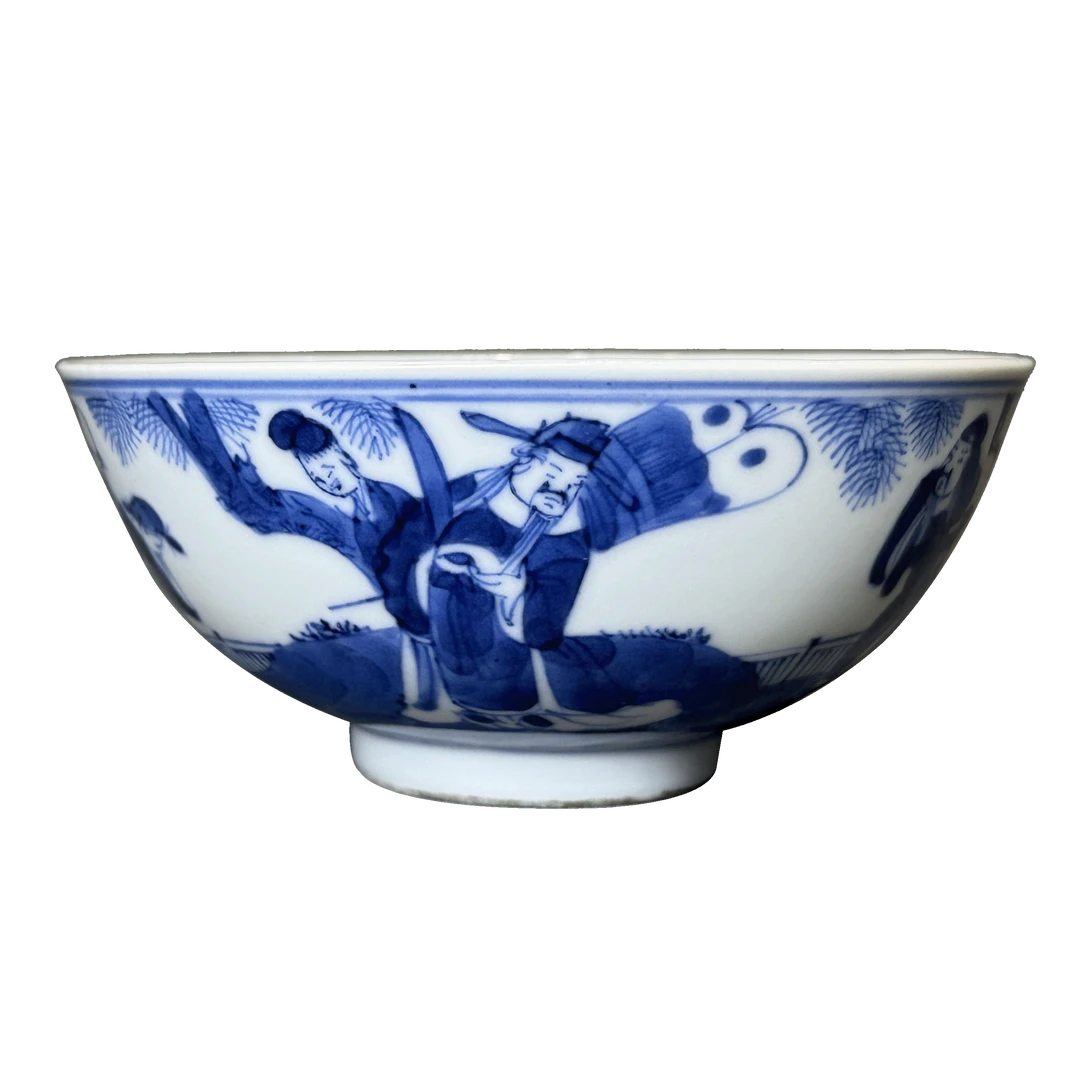 25321579t青花福禄寿三星纹碗