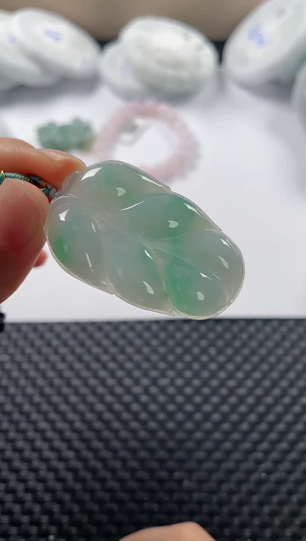 颈饰未镶嵌翡翠基地发货H 4547 叶子