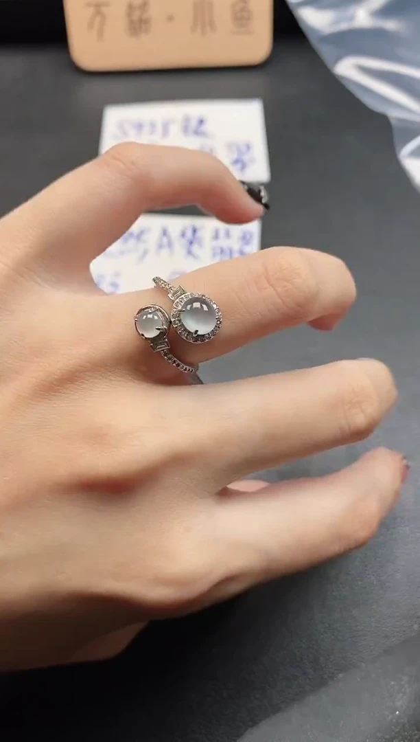 银S925镶嵌戒指翡翠51511