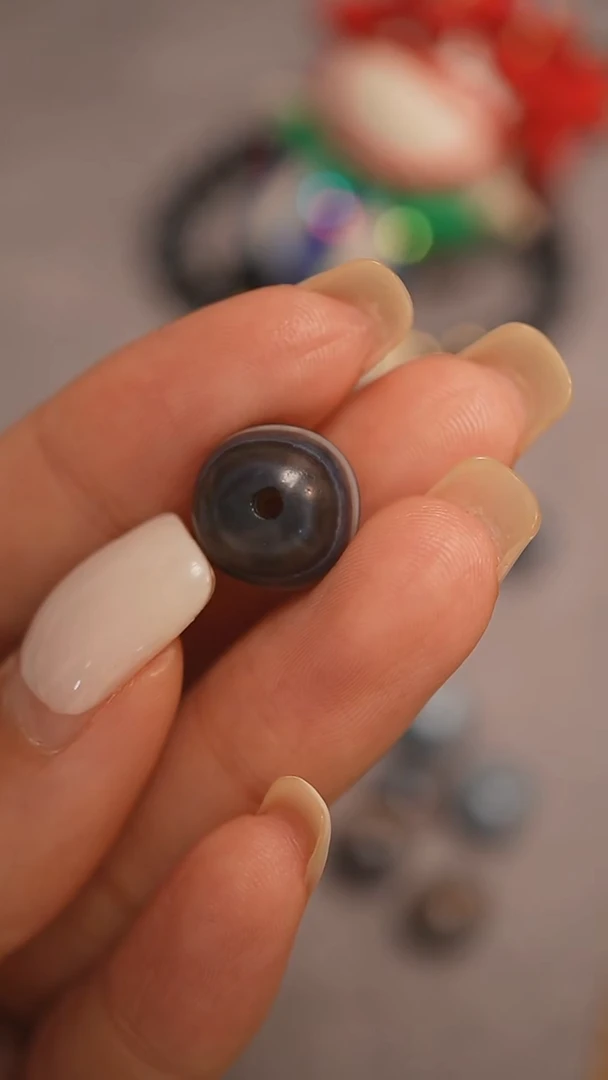 未镶嵌颈饰玛瑙/玉髓赵*敢蚀花玛瑙珠定制编绳