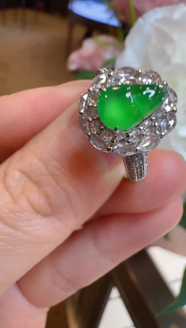 【闪购商品】翡翠戒指18K金镶嵌多样性团购发一件
