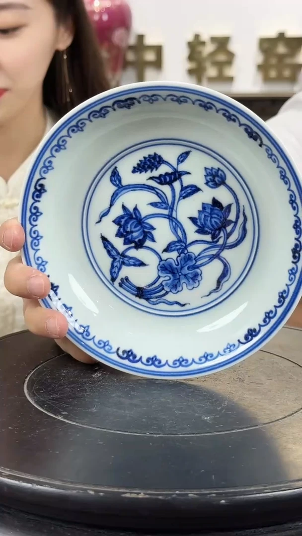摆件景德镇陶瓷手工手绘赏盘