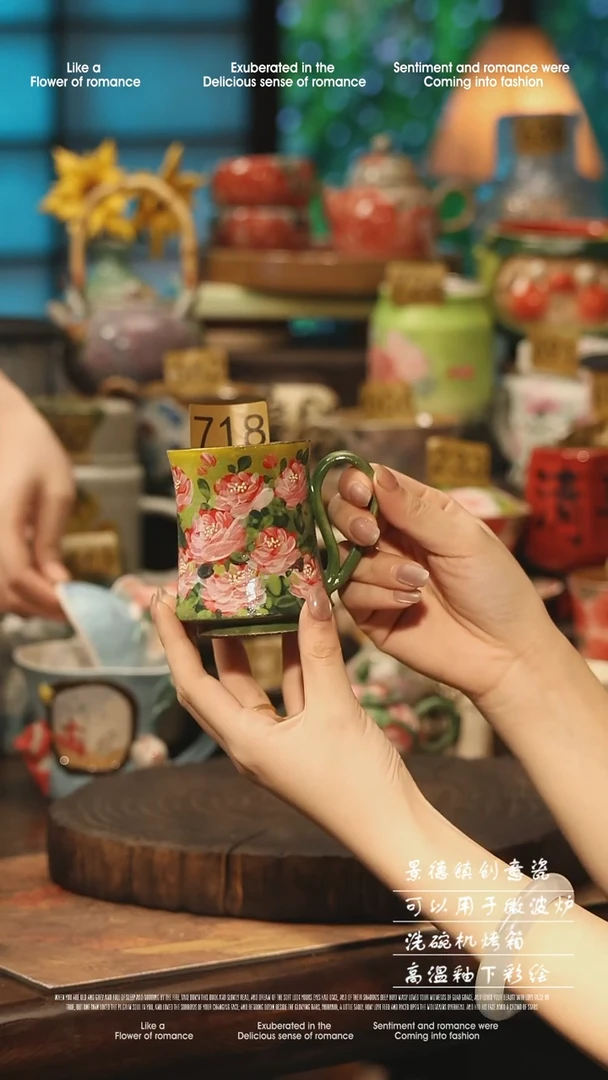 陶瓷景德镇高温釉下彩手工手绘款式