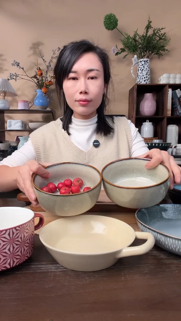 5.5英寸窑变碗2只微瑕