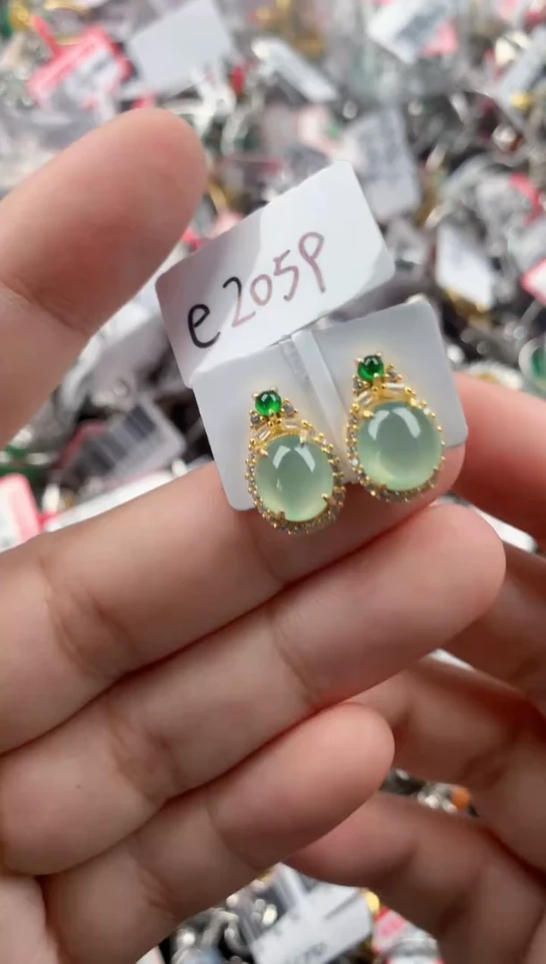 银S925镶嵌戒指翡翠111     4