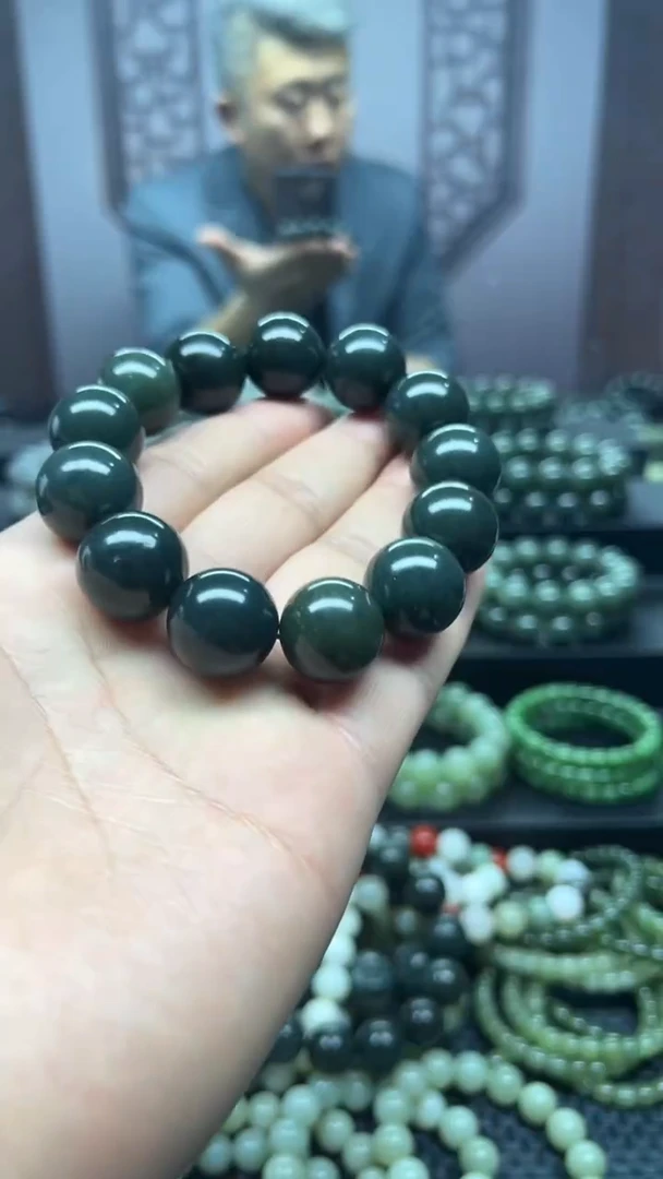 【闪购商品】和田玉手串未镶嵌且末蓝卡18多样性拍一发一