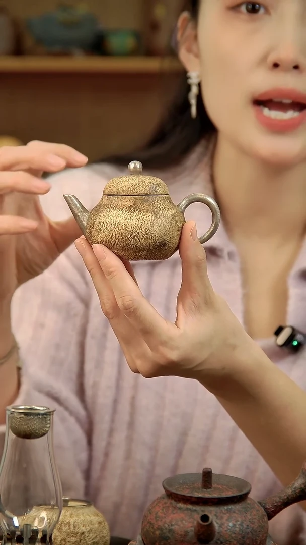 言野手作  粉引仿古小梨壶