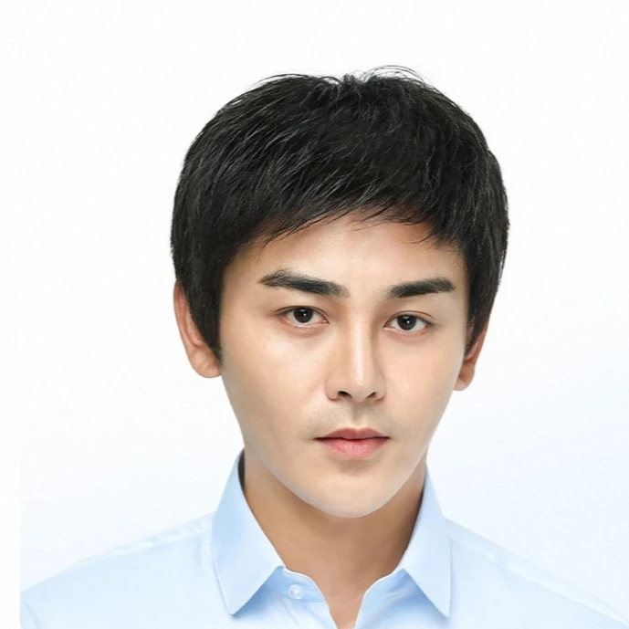 男士假发全真发时尚帅气全头套式短发自然逼真透气毛寸款假发头套