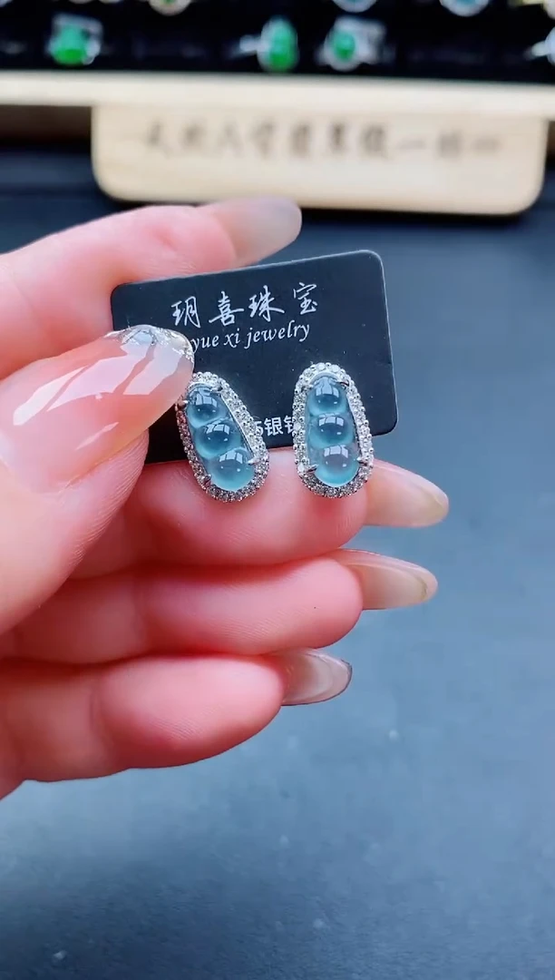 银S925镶嵌戒指翡翠1