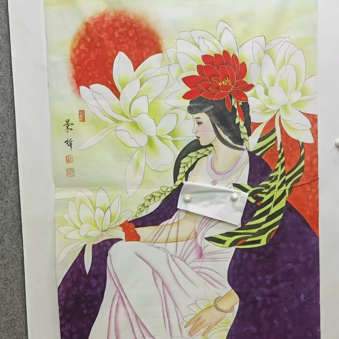 荣宝书画甄选-丝绢-花神-背景-C