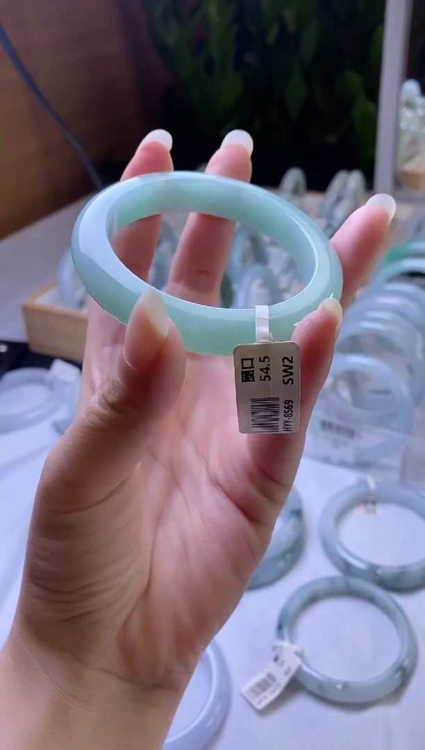 未镶嵌手镯翡翠正圈54圈口，4024