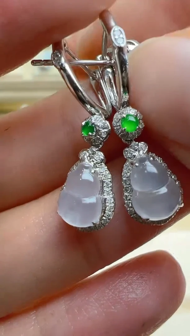 【闪购商品】翡翠耳饰18K金镶嵌多样性团购发一件