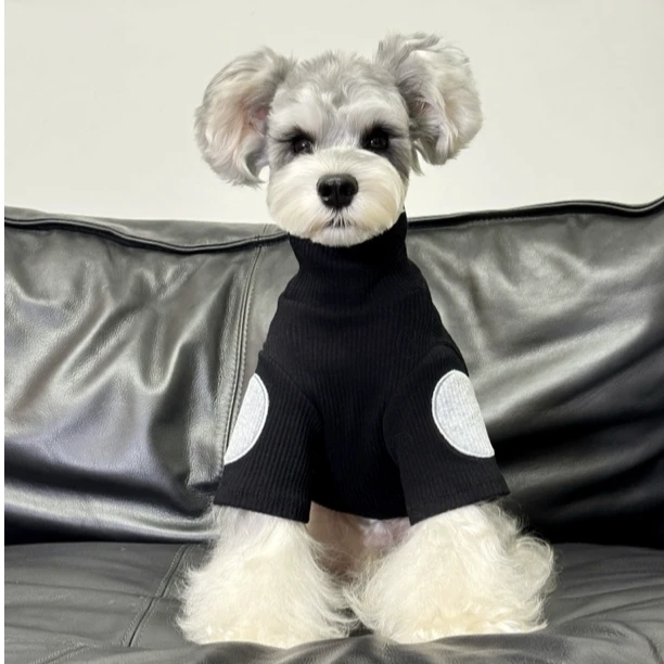 雪纳瑞泰迪比熊狗狗猫咪宠物衣服秋冬高领打底背心内搭小型犬衣服