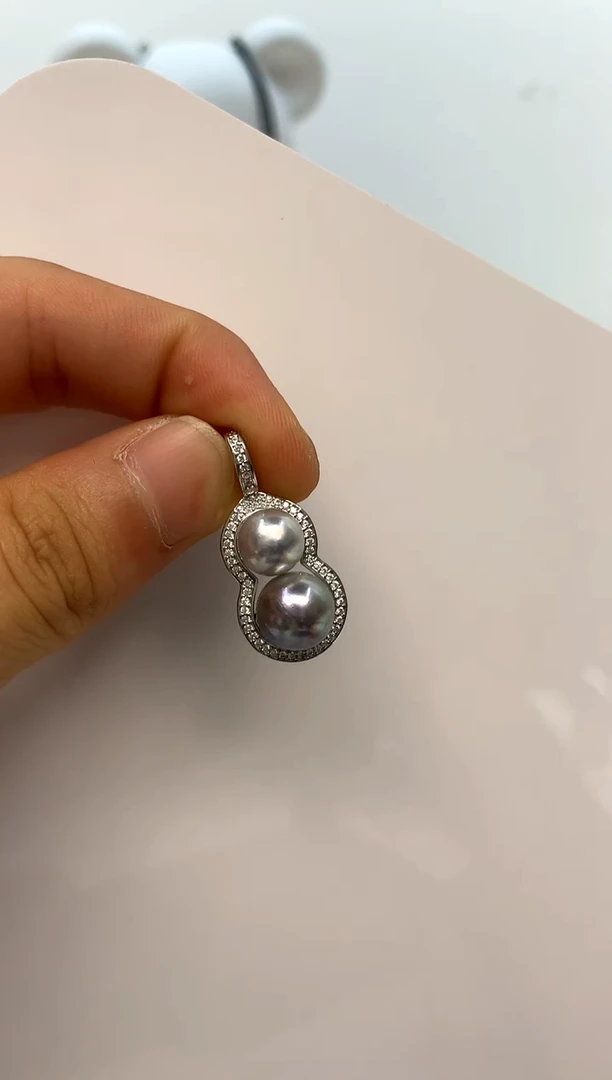 颈饰银S925镶嵌海水珍珠8-10